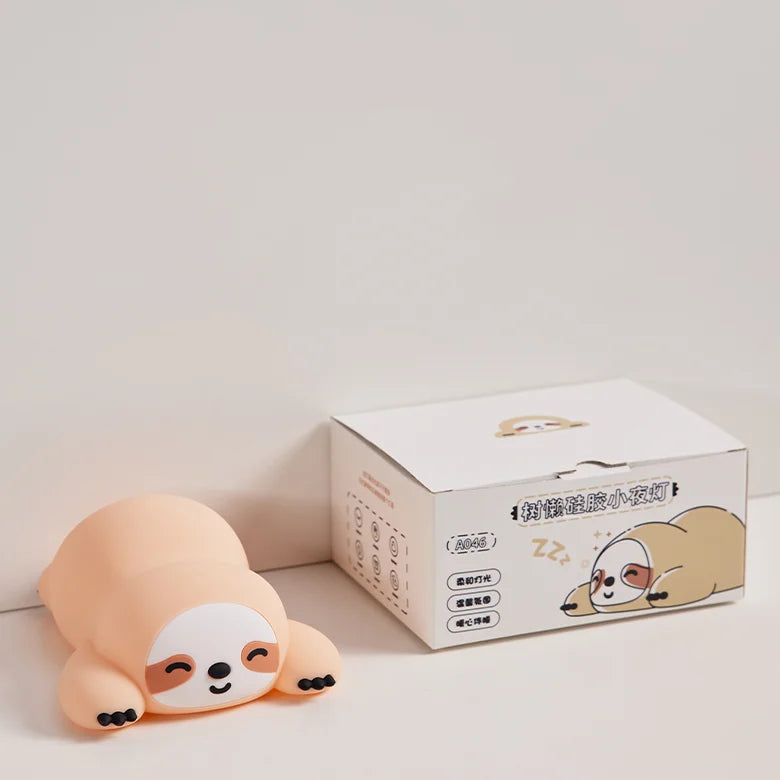 Cute Pear Night Light 7-Color Dimmable Touch-Controlled Night Light Silicone Stress Reducing Pat Duck Lamp USB Rechargeable