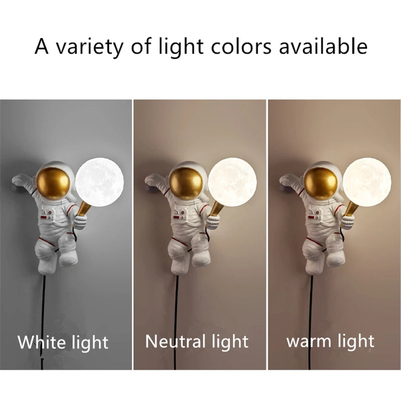 astronaut wall lamp