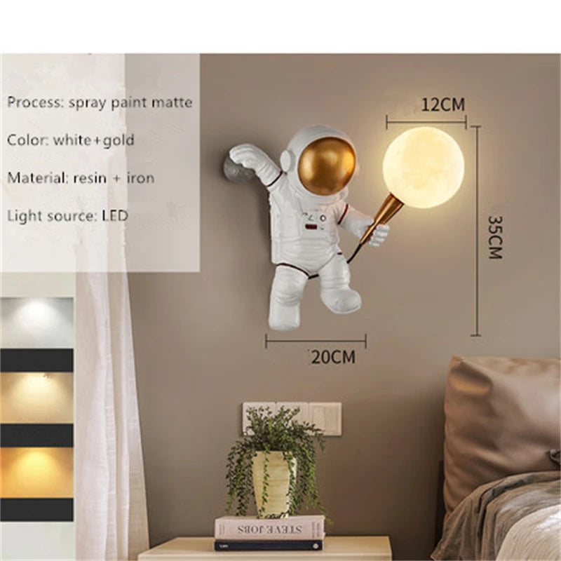 astronaut wall lamp