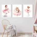 Pink Ballerina Poster-Unframed Art Print