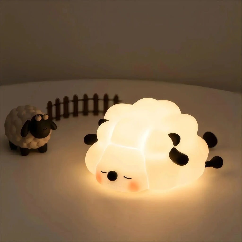 Cute Pear Night Light 7-Color Dimmable Touch-Controlled Night Light Silicone Stress Reducing Pat Duck Lamp USB Rechargeable