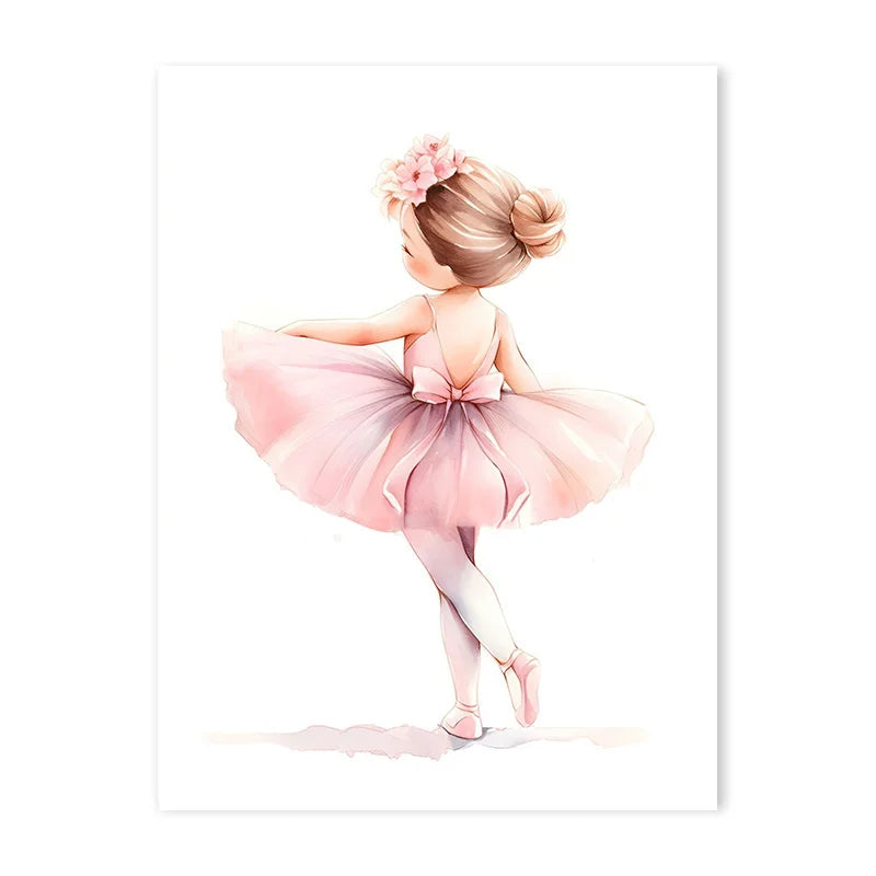 Pink Ballerina Poster-Unframed Art Print